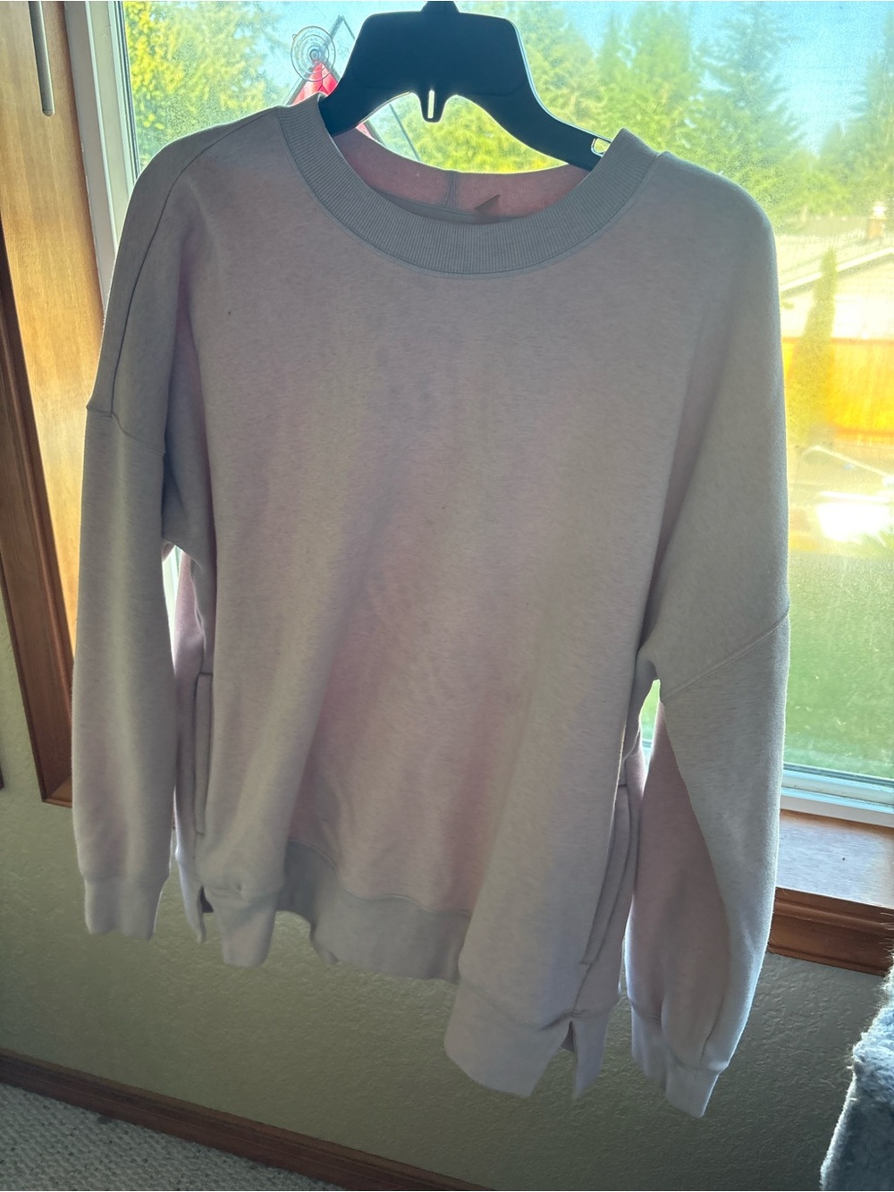 Zella Pink Relaxed Crewneck Sweater
